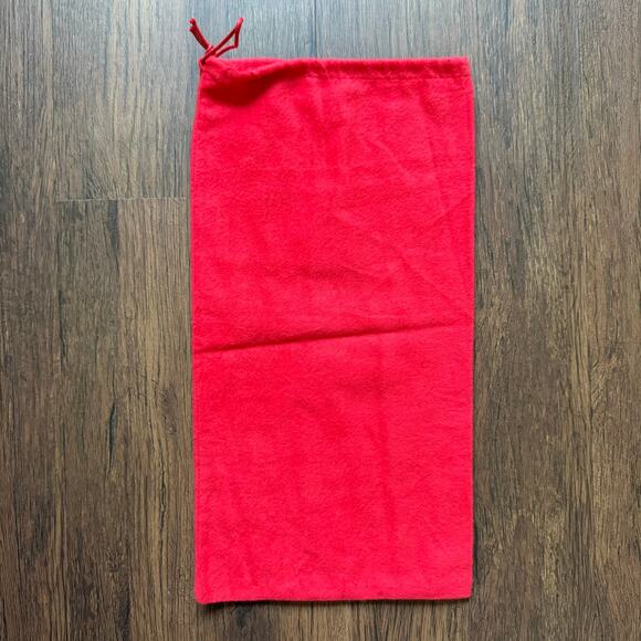 BALLY Red Drawstring Dust Bag — 7x14" Storage Pouch - Picture 2 of 5